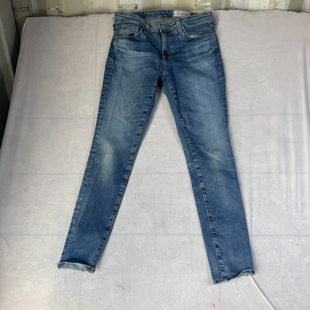 AG Adriano Goldschmied Legging Ankle Jeans Womens 29 Blue Denim Cotton Slim Fit